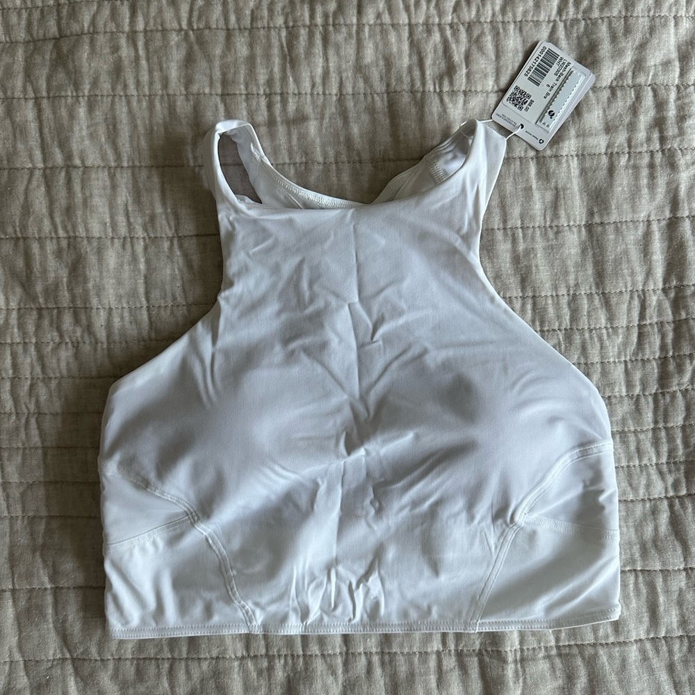 White Lululemon Mesh Back Train Bra in size 6